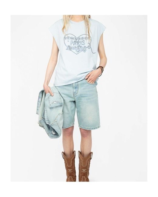 Zadig & Voltaire Blue Cloe T-Shirt