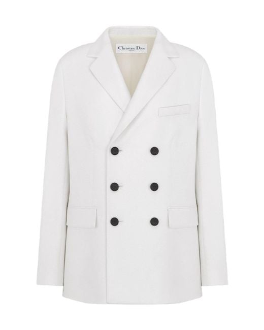 Dior White Oversized Blazer