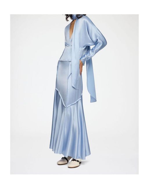 Ganni Blue Long Skirt
