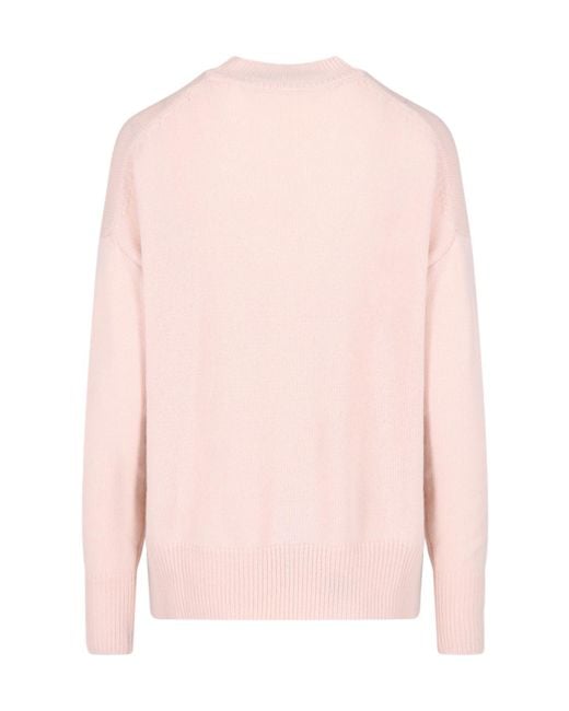 Jil Sander Pink Crewneck Knitted Jumper