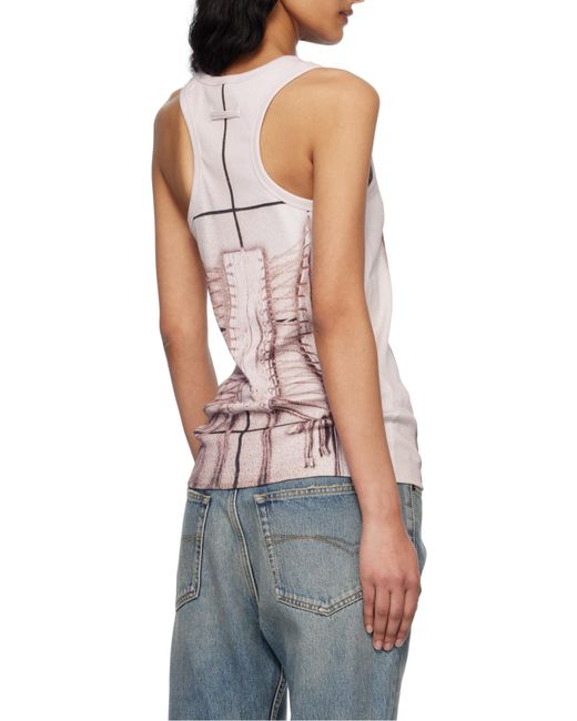 Jean Paul Gaultier Purple Trompe Loeil Tank Top