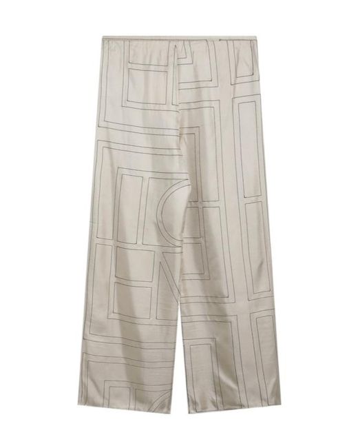Totême  Gray Totême Monogram Wide-Leg Pants