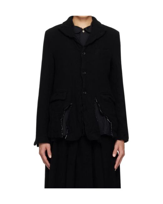 Comme des Garçons Black Distressed-Effect Ripped Single-Breasted Blazer for men