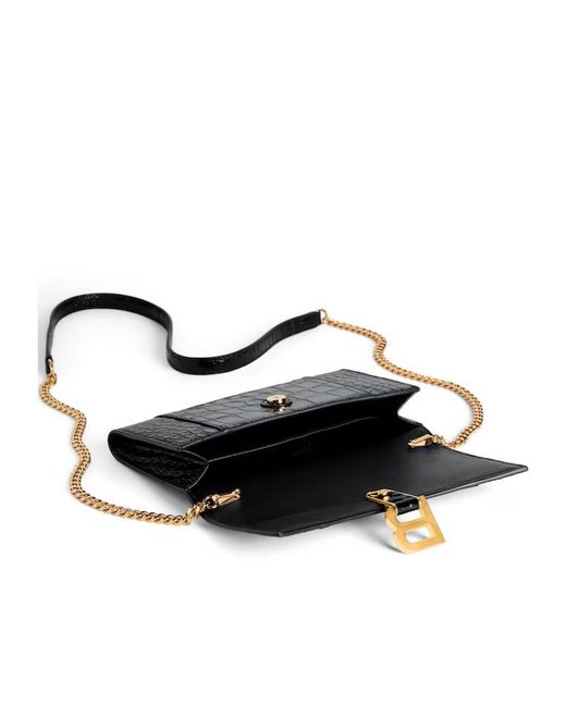 Balenciaga White Hourglass On Chain Wallet