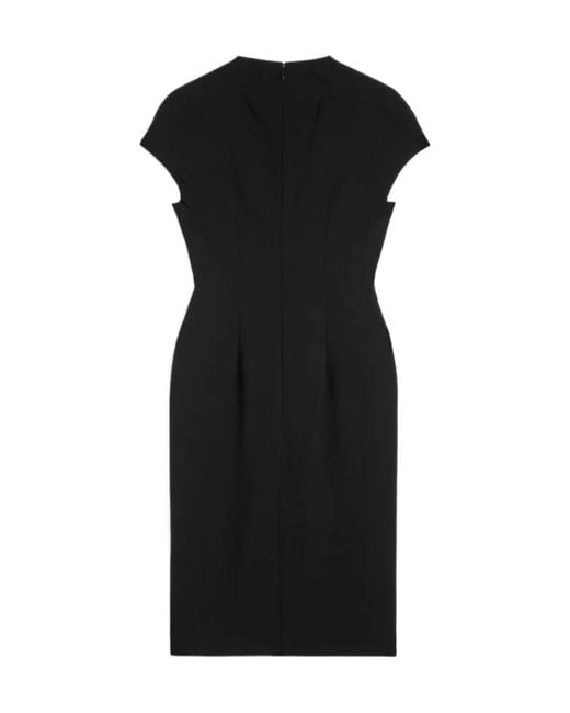 Jil Sander Black Keyhole Neck Midi Dress