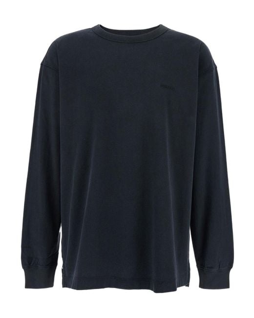 Purple Brand Blue Logo Crewneck T-Shirt for men