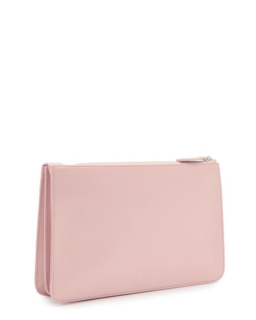 Totême  Pink Trifold Satin Clutch