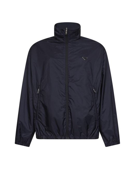 Prada Black Zip-Up Reversible Jacket for men