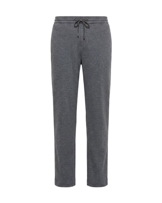 Peserico Gray Drawstring Casual Pants for men