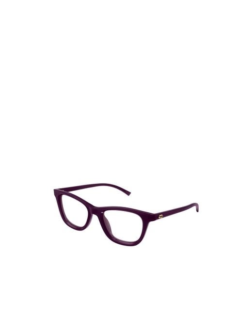 Gucci White Eyewear Cat-Eye Frame Glasses