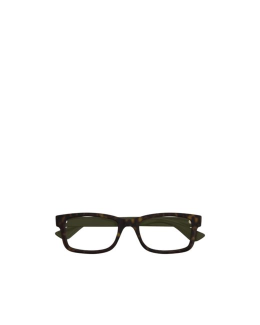 Gucci White Eyewear Rectangle Frame Glasses for men