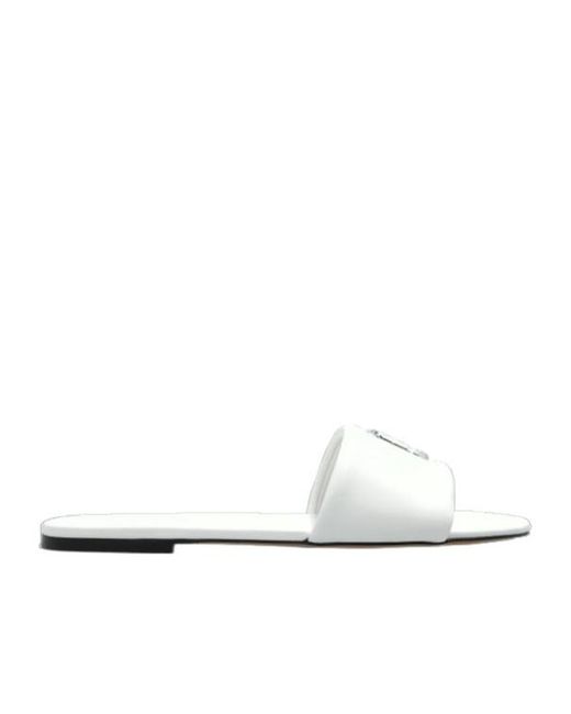 Marc Jacobs White Round Toe Slippers