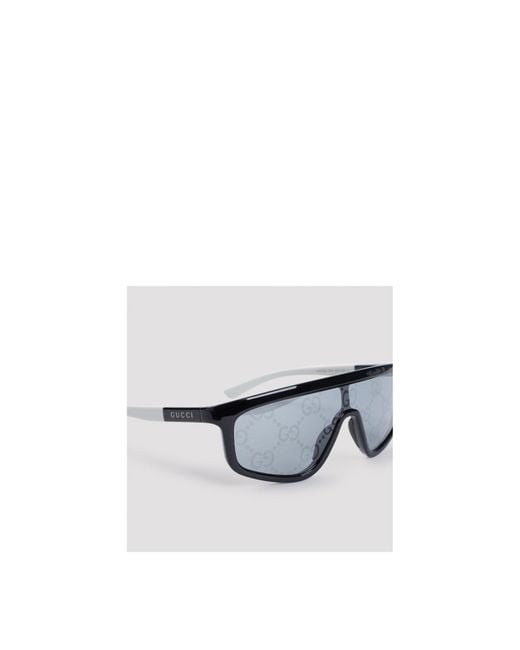 Gucci White Eyewear Shield Frame Sunglasses for men