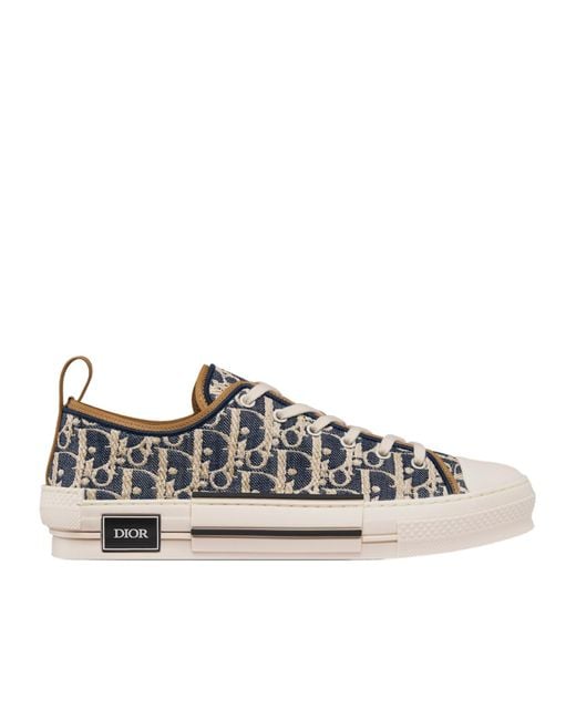 Dior White Homme B23 Lace-Up Sneakers for men
