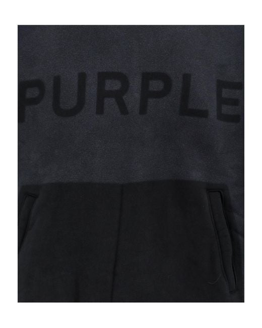 Purple Brand Blue Shadow Wordmark Hoodie for men
