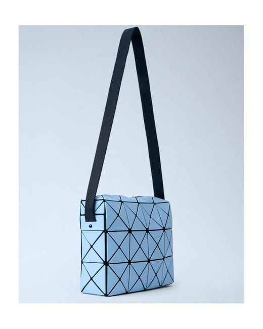 Issey Miyake Blue Geometric Pattern Shoulder Bag for men