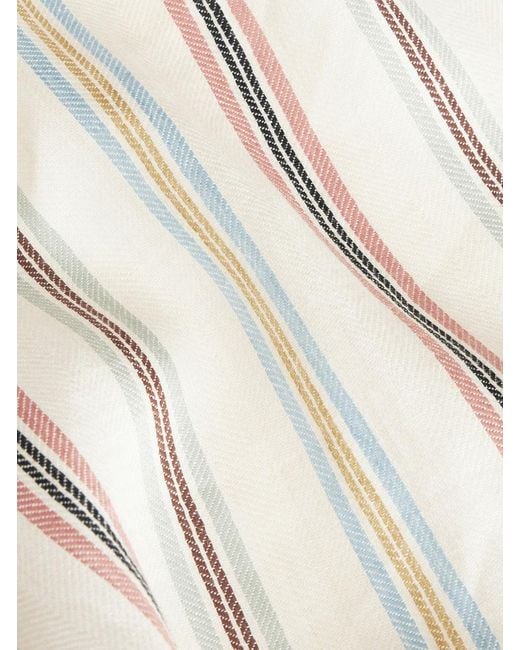 Etro Natural Striped Buttoned Overshirt for men