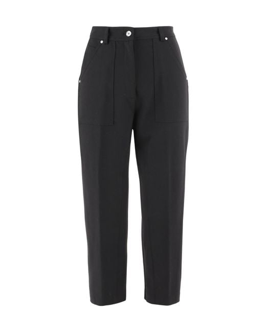 Pinko Black Regular Fit Straight Leg Pants