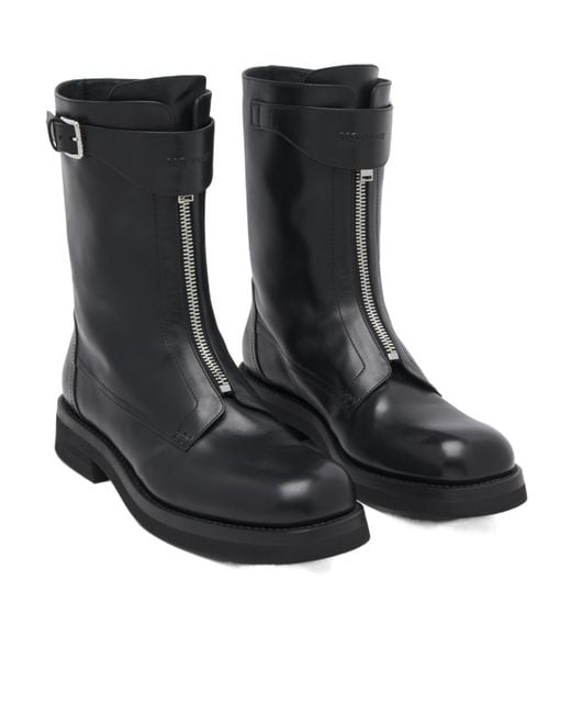 McQueen Black Biker Boot for men