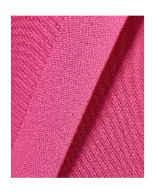 Adam Lippes Pink One-Shoulder Draped Recycled Knitted Maxi Dress