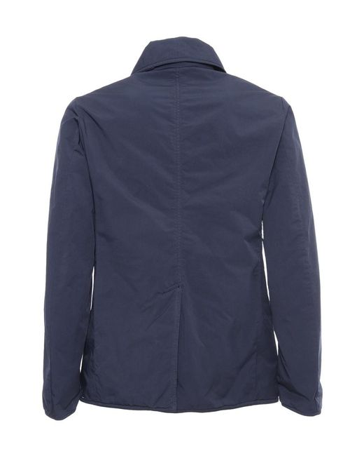 Aspesi Blue Double-Breasted Lapel Casual Jacket for men