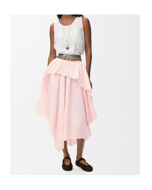 Loewe Pink Asymmetrical Skirt