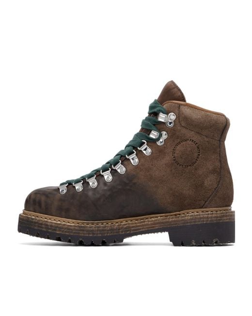 Visvim Brown Whymper Lace-Up Ankle Boots for men