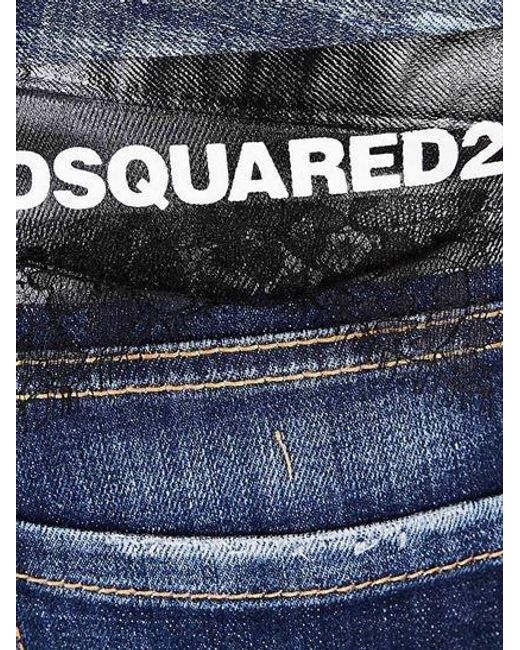 DSquared² Blue Pierced Detail Jeans