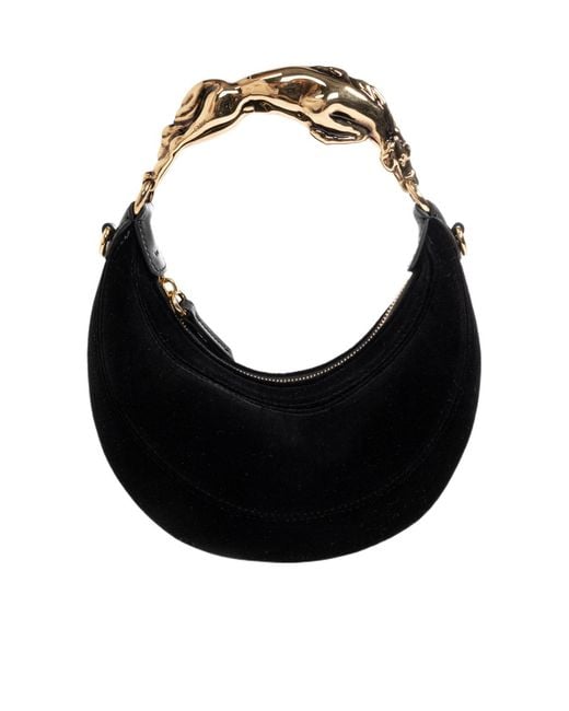 Chloé Black Chloé Horse Small Velvet Tote Bag