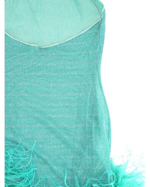 Oseree Blue Backless Mini Dress
