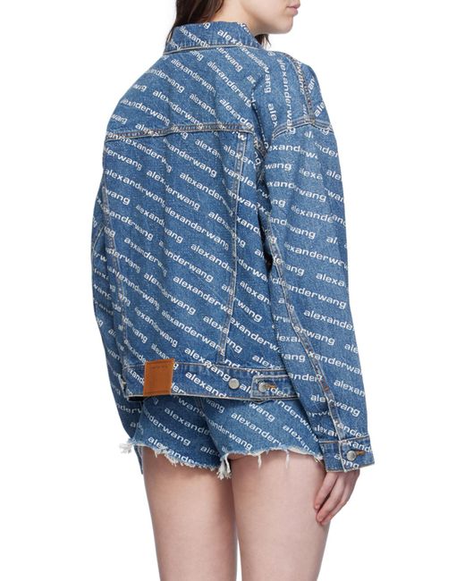 Alexander Wang Blue Button-Up Denim Jacket