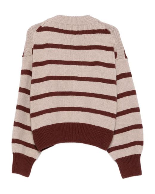 Alysi Brown Striped Sweater