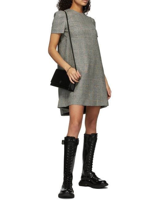 McQueen Black Tread Knee-High Boots