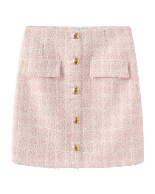 Marissa Chiara Pink Button Skirt