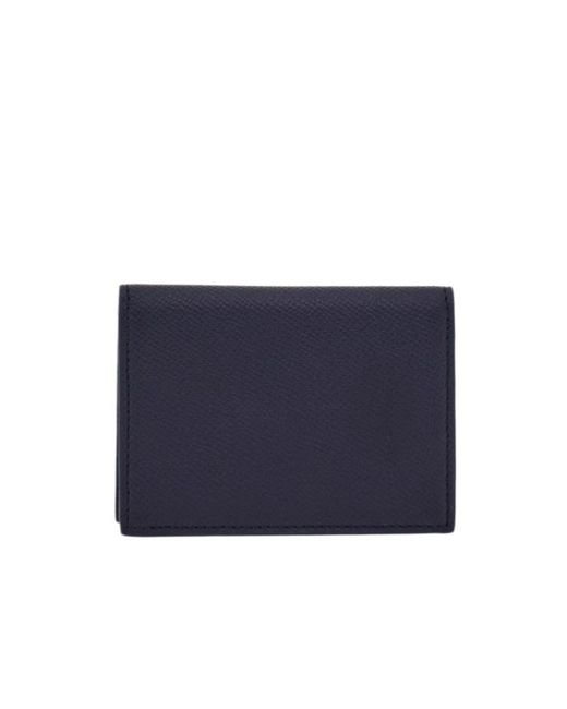 Ferragamo Blue Gancini Credit Card Holder for men