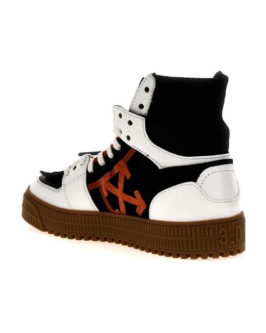 Off-White c/o Virgil Abloh Black Logo Patch Lace-Up Sneakers for men