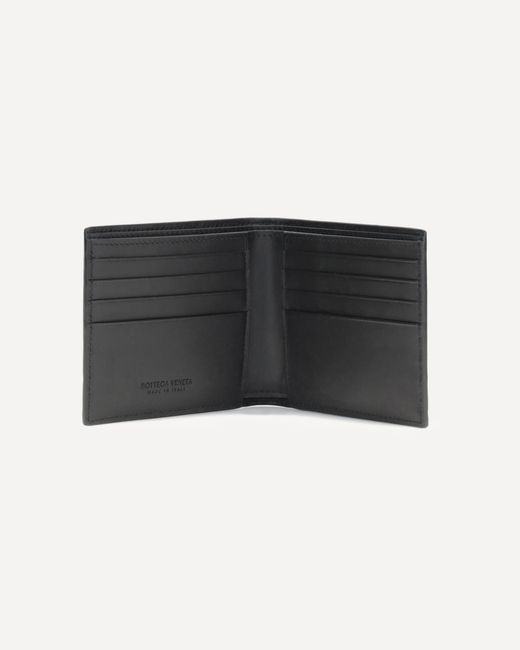 Bottega Veneta Black Intrecciato Bi-Fold Wallet for men