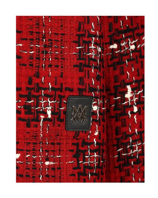 Amiri Red Tweed Jackets for men