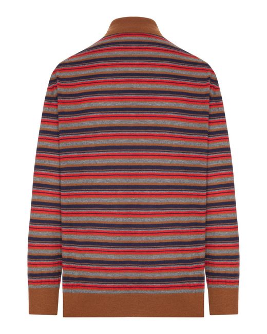 Prada Red Long-Sleeve Knit Top