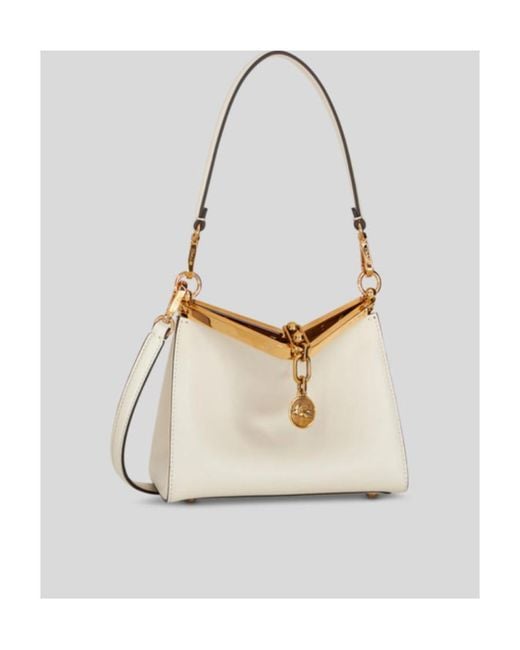 Etro White Vela Logo Charm Mini Shoulder Bag