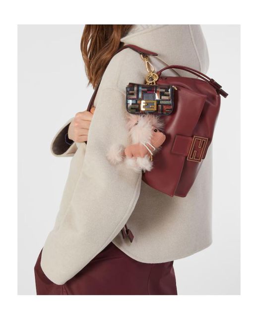 Fendi White Nano Baguette Charm