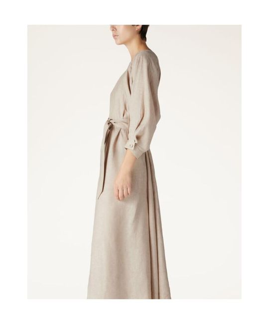 Loro Piana Natural Ruth Linen Maxi Dress