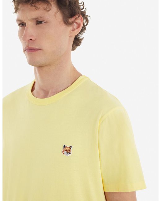 Maison Kitsuné Yellow Pattern T-Shirt for men