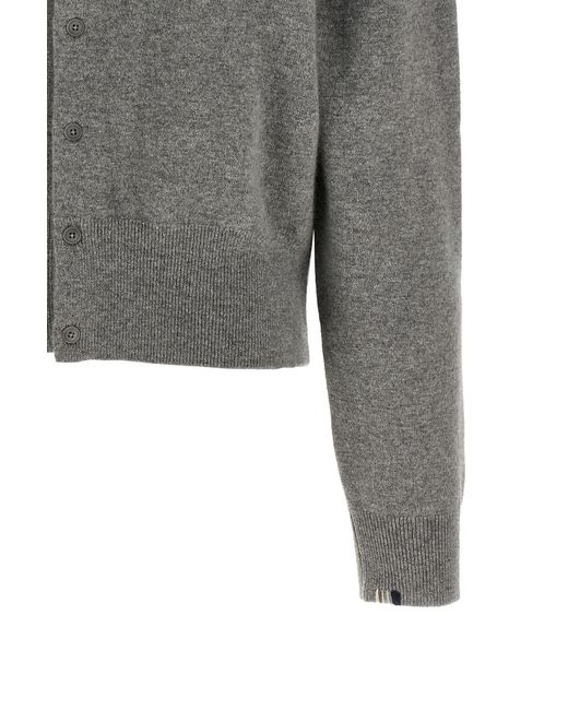 Extreme Cashmere Gray Long-Sleeve Button-Front Cardigan