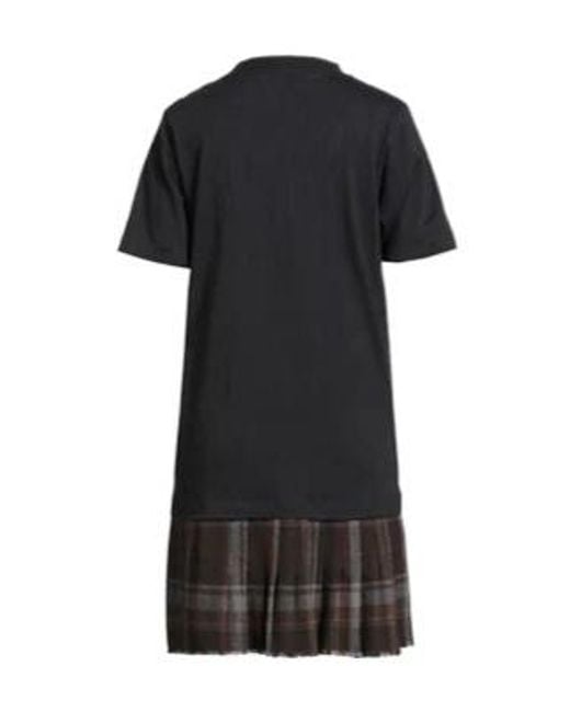 Balenciaga Black Solid Color T-Shirt Dress