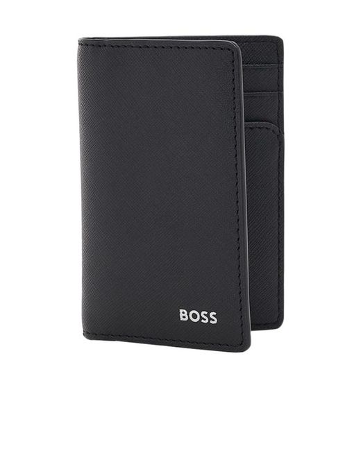 Boss Blue Medium Fold Wallet for men