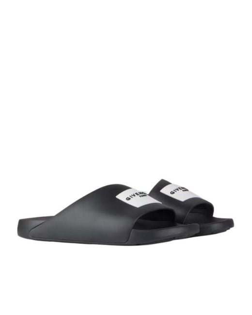 Givenchy Multicolor Paris Label Flat Slides for men