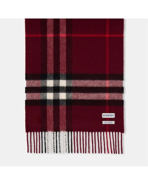 Burberry Red Plaid Pattern Scarf for men