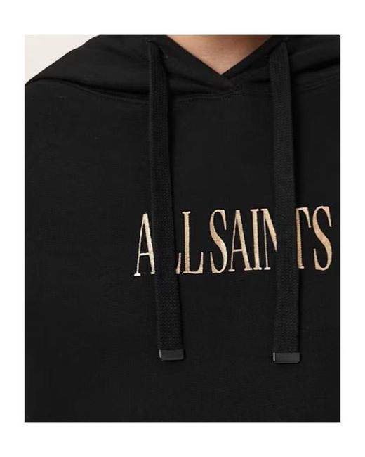 AllSaints Black Core Logo Graphic Hoodie