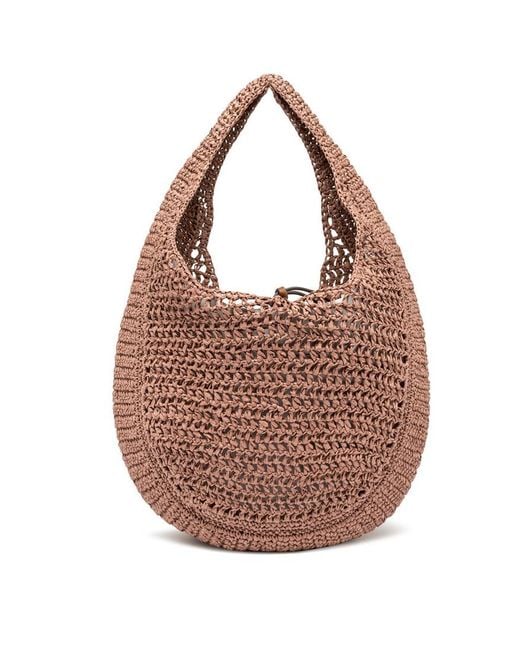 Gianni Chiarini Brown Nefeli Woven Shoulder Bag